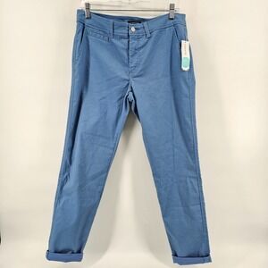 NWT 41 Hawthorn Rosabel Mid Rise Skinny Cuffed Pant Light Blue Pockets Size 12